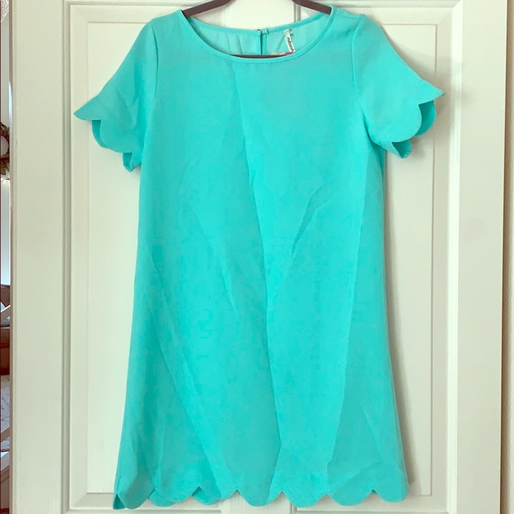 Mint Scalloped Dress